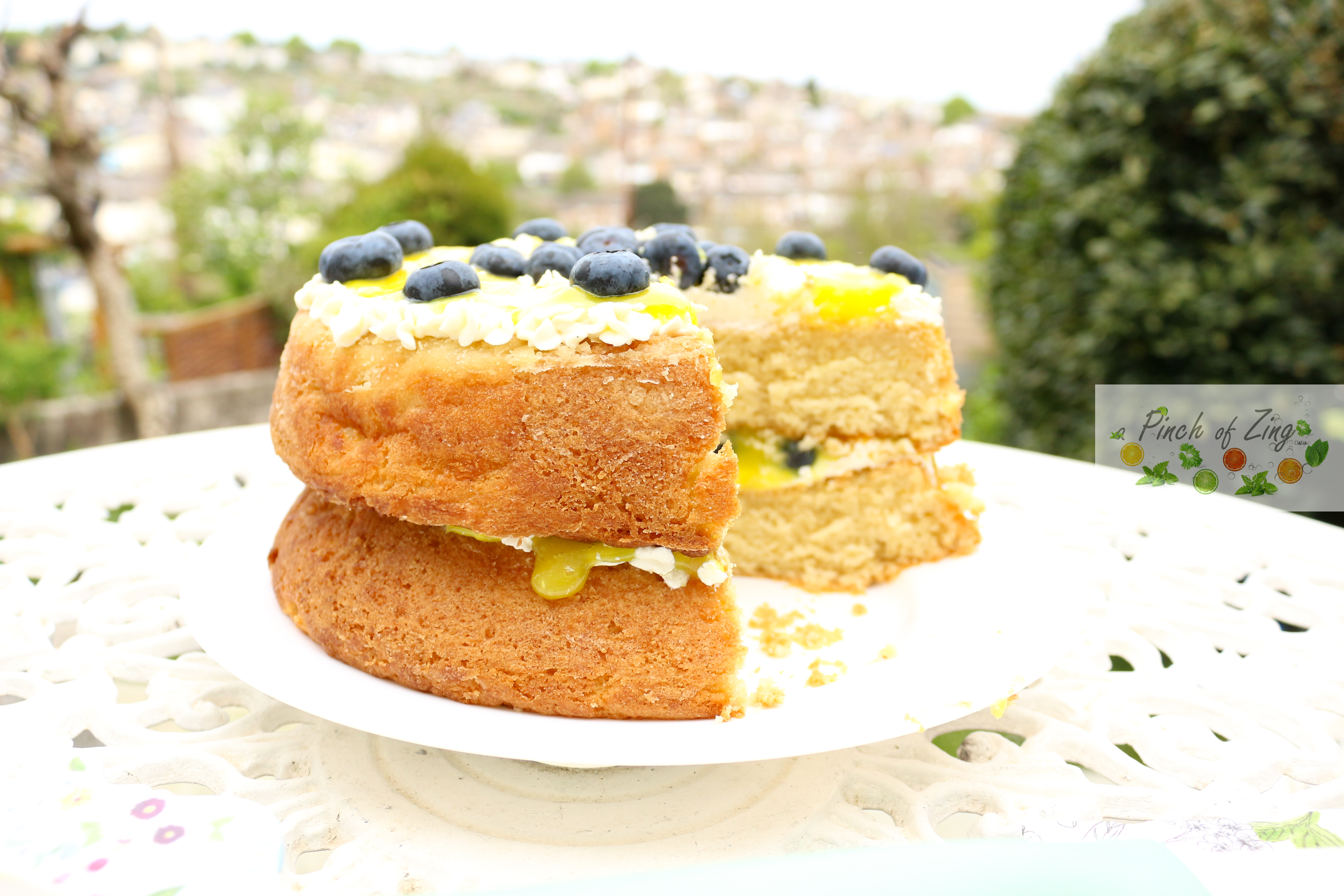Vegan Lemon and Blueberry cake