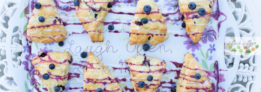 Lemon and blueberry scones (vegan)